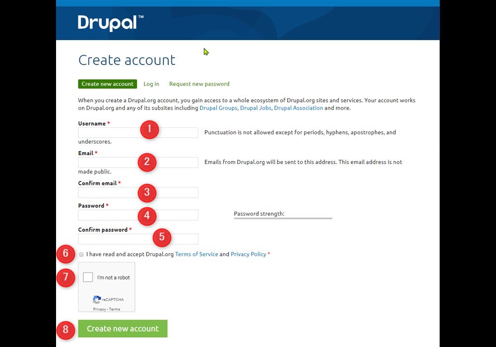 Drupal 脆弱性 アカウント作成
